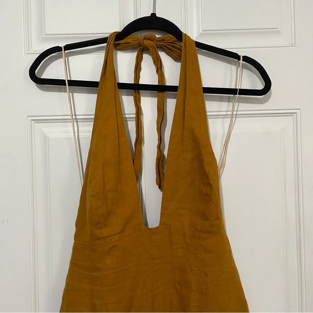 Aritzia Wilfred‎ 100% Linen Halter Jumpsuit Size 2